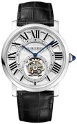 Cartier Rotonde De Cartier Herrklocka W1556216 Silverfärgad/Läder