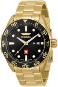 Invicta Pro Diver Herrklocka 33456 Svart/Gulguldtonat stål Ø44 mm