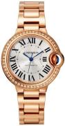 Cartier Ballon Bleu Damklocka WJBB0036 Silverfärgad/18 karat