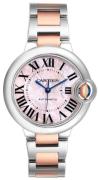 Cartier Ballon Blue Damklocka W6920098 Rosa/18 karat roséguld Ø33 mm