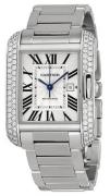 Cartier Tank Anglaise Damklocka WT100009 Silverfärgad/18 karat vitt