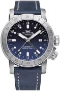 Glycine Airman Herrklocka GL0054 Blå/Läder Ø44 mm