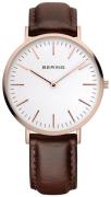 Bering Classic Herrklocka 13738-564 Vit/Läder Ø38 mm