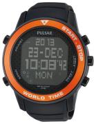 Pulsar X Herrklocka PQ2031X1 LCD/Gummi Ø48 mm