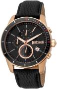 Just Cavalli Sport Herrklocka JC1G166L0025 Svart/Läder Ø44 mm