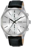 Pulsar 99999 Herrklocka PM3137X1 Silverfärgad/Läder Ø41 mm