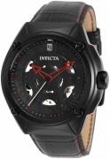 Invicta Jason Taylor Herrklocka 33213 Svart/Läder Ø46 mm