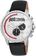 Just Cavalli 99999 Herrklocka JC1G063L0215 Silverfärgad/Läder Ø44