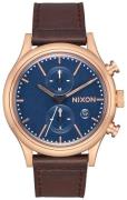 Nixon 99999 Herrklocka A11632629-00 Blå/Läder Ø41 mm