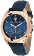 Maserati Traguardo Herrklocka R8871612015 Blå/Läder Ø45 mm