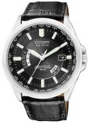 Citizen Radio Controlled Herrklocka CB0010-02E Svart/Läder Ø43 mm