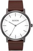 Nixon The Porter Herrklocka A10582368-00 Vit/Läder Ø40 mm