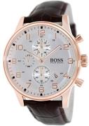 Hugo Boss Aeroliner Herrklocka 1512519 Silverfärgad/Läder Ø44 mm