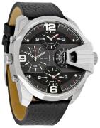 Diesel Chronograph Herrklocka DZ7376 Svart/Läder Ø55 mm