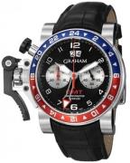 Graham Chronofighter Oversize Herrklocka 2OVHS.B39A Svart/Läder Ø47