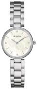 Bulova Diamond Damklocka 96S159 Vit/Stål Ø27 mm