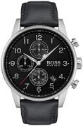 Hugo Boss Herrklocka 1513678 Svart/Läder Ø44 mm