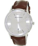 Emporio Armani Herrklocka AR2463 Dress Silverfärgad/Läder Ø43 mm