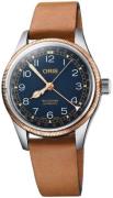 Oris Damklocka 01 754 7749 4365-07 5 17 66G Aviation Blå/Läder Ø36