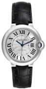 Cartier Damklocka W69017Z4 Ballon Blue Silverfärgad/Läder Ø36 mm