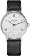 Nomos Glashütte Herrklocka N-234 Ludwig Vit/Läder Ø37.5 mm