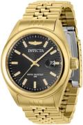 Invicta Damklocka 38426 Aviator Svart/Gulguldtonat stål Ø38 mm