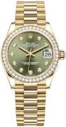 Rolex Damklocka 278288RBR-0007 Datejust 31 Grön/18 karat gult guld