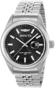 Invicta Herrklocka 38409 Aviator Svart/Stål Ø43 mm