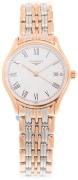 Longines Damklocka L4.259.1.11.7 Lyre Vit/Roséguldstonat stål Ø25