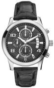 Guess Herrklocka W0076G1 Exec Svart/Läder Ø43 mm