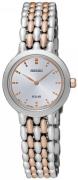 Seiko Damklocka SUP351P1 Dress Ladies Silverfärgad/Roséguldstonat