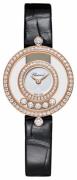 Chopard Damklocka 203957-5201 Happy Diamonds Icons Vit/Läder Ø25 mm