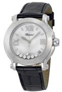 Chopard Damklocka 278475-3001 Happy Sport Vit/Läder Ø36 mm