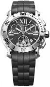 Chopard Damklocka 288499-3011 Happy Sport Chronographe Svart/Gummi