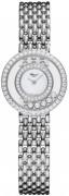 Chopard Damklocka 205691-1001 Happy Diamonds Vit/18 karat vitt guld