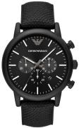 Emporio Armani Herrklocka AR11450 Luigi Chrono Svart/Textil Ø46 mm