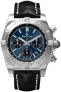 Breitling Herrklocka AB0115101C1P2 Chronomat 44 Blå/Läder Ø44 mm