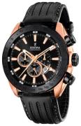 Festina Herrklocka F16900-1 Sport Svart/Läder Ø44 mm