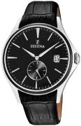 Festina Herrklocka F16980-D Svart/Läder Ø42 mm