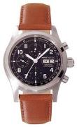 Hamilton Herrklocka H71516533 Khaki Svart/Läder Ø42 mm