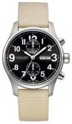 Hamilton Herrklocka H71716933 Khaki Svart/Läder Ø44 mm