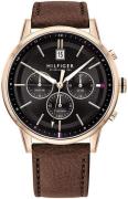 Tommy Hilfiger Herrklocka 1791631 Svart/Läder Ø44 mm