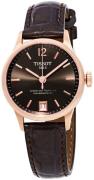 Tissot Damklocka T099.207.36.447.00 Chemin Des Tourelles Brun/Läder