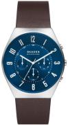 Skagen Herrklocka SKW6842 Grenen Chronograph Blå/Läder Ø37 mm