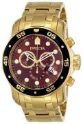 Invicta Herrklocka 80065 Pro Diver Brun/Gulguldtonat stål Ø48 mm