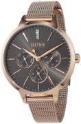 Hugo Boss Damklocka 1502424 Grå/Roséguldstonat stål Ø38 mm