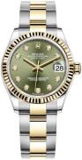 Rolex Damklocka 278273-0029 Datejust 31 Grön/18 karat gult guld Ø31