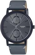 Casio Herrklocka MTP-B310BL-1AVEF Collection Grå/Läder Ø41 mm