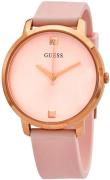 Guess Damklocka W1210L3 Roséguldstonad/Gummi Ø40 mm