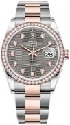 Rolex Damklocka 126281RBR-0030 Datejust 36 Grå/18 karat roséguld